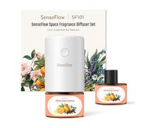 SenseFlow Difusor Aceites Esenciales Difusor de Aromas SF101 Pro - Ultrasónico Sin Agua, 100 % Vegetal, Aromaterapia120 Días, para Hogar, Hotel y Estudio Hasta 100 ㎡, Esencia de Cítricos