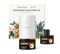 SenseFlow Difusor Aceites Esenciales Difusor de Aromas SF101 Pro - Ultrasónico Sin Agua, 100 % Vegetal, Aromaterapia120-Días, para Hogar, Hotel y Estudio hasta 100㎡, Felicidad Plena