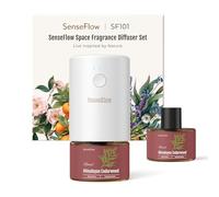SenseFlow Difusor Aceites Esenciales Difusor de Aromas SF101 - Ultrasónico Sin Agua, 100 % Vegetal, Aromaterapia120 Días, para Hogar, Hotel y Estudio hasta 100 ㎡ - Cedro del Himalaya