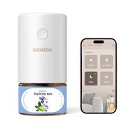 SenseFlow Difusor Aceites Esenciales Difusor de Aromas Smart Wi-Fi SF101S Pro -Ultrasónico Sin Agua, 100 % Vegetal, Aromaterapia120 Días, para Hogar, Hotel y Estudio Hasta 100 ㎡, Aura de Durazno