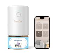 SenseFlow Difusor Aceites Esenciales Difusor de Aromas Smart Wi-Fi SF101S Pro -Ultrasónico Sin Agua, 100 % Vegetal, Aromaterapia120 Días, para Hogar, Hotel y Estudio Hasta 100 ㎡, Flor Costera