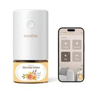 SenseFlow Difusor Aceites Esenciales Difusor de Aromas Smart WiFi SF101S Pro-Ultrasónico Sin Agua, 100% Vegetal, Aromaterapia120 Días, para Hogar, Hotel y Estudio Hasta 100㎡, Cedro Cítricos y Verbena