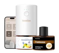 SenseFlow Difusor Wi-Fi SF101S Duo Set, 2 aceites Esenciales, ultrasónico sin Agua, Aroma Vegetal 100%, 240 días, hasta 100 m² - Frankincense/Cedarwood Citrus Veil