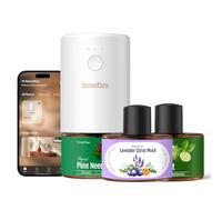 SenseFlow Difusor Wi-Fi SF101S Trio Set, 3 aceites Esenciales, ultrasónico sin Agua, Aroma Vegetal 100%, 360 días, hasta 100 m² - Lavender Citrus Musk/Bergamot/Pine Needle