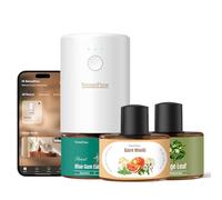 SenseFlow Difusor Wi-Fi SF101S Trio Set, 3 aceites Esenciales, ultrasónico sin Agua, Aroma Vegetal 100%, 360 días, hasta 100 m² - Blue Gum Eucalyptus/Bitter Orange Leaf/Azure Woods