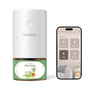 SenseFlow Essential Oil Diffuser Waterless Ultrasonic WiFi SF101S Pro - 100% Plant-Based, LED Light, Adjustable Modes, 100㎡ Covers, 120 Day Scent - Air Freshener & Aromatherapy - Brisa de Trébol