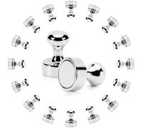 Sensei 16 Piezas Imanes de neodimio para Pizarra magnética, imanes para Nevera 12x16 mm + Caja de Almacenamiento