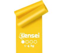 SENSEI® Bandas Elásticas Fitness & Cintas de Resistencia (200 cm) - Bandas de Gimnasia Extra Largas de 100% Látex Natural - Ideal para Fisioterapia, Pilates, Yoga y Musculación - Incluye E-Book