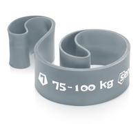 SENSEI Goma Elástica Musculación (75-100 kg) - Banda de Resistencia para Powerlifting y Ejercicios Básicos - con Ebook de Ejercicios - Cinta Elástica Extrema, Gris