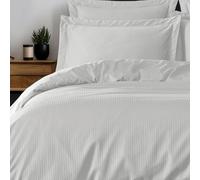 Sensei Maison - Funda nórdica Reversible a Rayas, algodón, 240 x 220 cm, Color Blanco