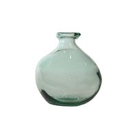 SENSEI MAISON SCANDIC - Jarrón de dama-jeanne de cristal reciclado h 18 cm - 18 cm - Verde agua