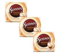 Senseo Cappuccino Caramel/Karamell - Juego de 3 monodosis de café, Sabor a Caramelo, 8 cápsulas Cada una