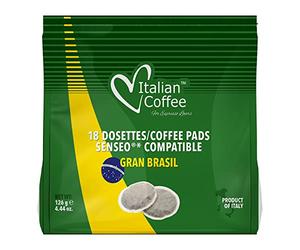 Senseo Capsulas Compatibles 180 ud (10 x18 Monodosis) Café 100% Arabica Brasil