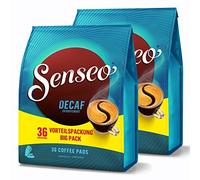 Senseo Décafé, Cápsulas de Café Descafeinado, Diseño Nuevo, Set de 2, 2 x 36 Unidades
