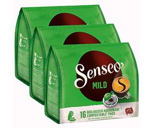 Senseo Mild, Nuevo Diseño, Paquete de 3, 3 x 16 Monodosis