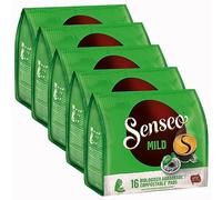 Senseo Mild, Nuevo Diseño, Paquete de 5, 5 x 16 Monodosis