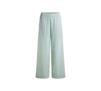 SENSES.THE LABEL Pantalones de verano para mujer, color lima, 100% algodón, pierna ancha, cintura elástica, ajuste relajado, verde menta, Talla única