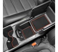 SENSHINE Accesorios para Honda CR-V CRV 2020 2021 2022, portavasos para Consola Central, Revestimiento de Puerta, Antideslizante, Antipolvo, Interior Personalizado, Juego de 20 Piezas (Borde Naranja)