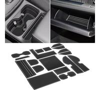 SENSHINE Accesorios para Honda CR-V CRV 2023 2024 2025, portavasos para Consola Central, Forro de Puerta, Antideslizante, Antipolvo, Interior Personalizado, Juego de 18 Piezas (Borde Gris)