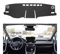 SENSHINE Accesorios para Toyota RAV4 2019 2020 2021 2022 Cubierta de salpicadero Cubierta de Consola Central, tapete Protector de Alfombra, Protector Solar, Ajuste Personalizado, Borde Gris