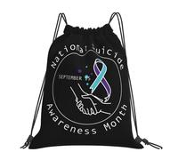 Sensibilización Sobre La Prevención Del Suicidio Mujer Hombre Mochila De Cuerdas Impermeable Bolsa De Deporte Casual Mochila Con Cordón Para Senderismo Acampada Baloncesto