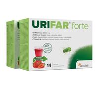 Sensilab Urifar Forte con D-Manosa, Vitamina A, Hibisco, 28 Sobres | D-manosa, vitamina A, hibisco y extracto de cereza negra para las vías urinarias. 28 sobres para 28 días. Bebida de fresa