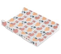 SENSILLO Cambiador rígido Safety System - Cómodo de usar - Materiales seguros - Sin sustancias nocivas - Instalación universal - 70 cm - Flores De Jardín Platino