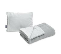SENSILLO Juego de Cama para Bebé de Muselina y Punto - Manta y Almohada para Bebé - Juego de Cama Multifuncional - Regalo de Nacimiento - Bébé Confort - Oeko-Tex - Gris