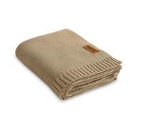 SENSILLO - Manta de algodón y bambú - Manta Confort Bebé - Manta recién Nacido 80x100 cm - Manta de Punto Ligera para recién Nacidos y bebés - Beige