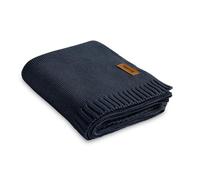 SENSILLO - Manta de algodón y bambú - Manta Confort Bebé - Manta recién Nacido 80x100 cm - Manta de Punto Ligera para recién Nacidos y bebés - Azul Marino