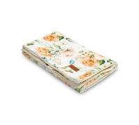 SENSILLO - Manta para bebé - Manta para recién Nacido - 80x100 cm - Manta cálida para Primavera, otoño o en casa - en algodón y Tela Suave - Peonía