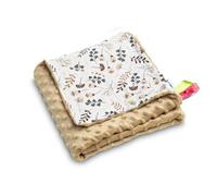 SENSILLO - Nido Bebé 75x100, Manta Infantil Minky, Idea Regalo bebé, Confort y Seguridad Desde los Primeros días de Vida - 100% algodón + Minky - Muy Resistentes - Capuchino