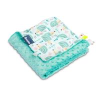 SENSILLO - Nido Bebé 75x100, Manta Infantil Minky, Idea Regalo bebé, Confort y Seguridad Desde los Primeros días de Vida - 100% algodón + Minky - Muy Resistentes - Menta