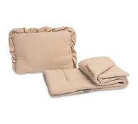 SENSILLO - Ropa de Cama para Cochecito, Silla de bebé de Muselina Juego de Cochecito, Comodidad y Calidez, Muy Resistente al Desgaste y a la abrasión, para Cochecito y Cuna - Color Beige