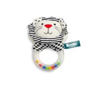 SENSILLO - Sonajero Bebé, Juguete de Peluche Bebé Con Sonajero - Juguete de Motricidad para el Aprendizaje Lúdico - Anillo Mordedor, Juguete de Peluche, para Niños y Bebés Desde el Nacimiento - León