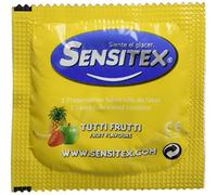 144 Preservativos Sensitex 195x53 Tuttifrutti - fresa plátano manzana y piña