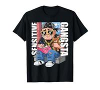Sensitive Gangsta Urban Art Graphic Camiseta