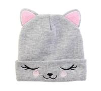 SENSLY, PA9457, Gorro Gris Kawaii para Gatos, Bonito diseño de Orejas pequeñas, Comodidad óptima y protección contra el frío, Talla única, Moda y Bienestar para los niños