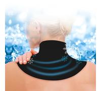 SENSLY - SB0147 - Tour de COU Relaxant en Gel apaisant pour soulager tensions cervicales et Fatigue - Doux et Flexible - idéal à la Maison ou au Bureau - Taille M - Noir