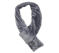 SENSLY, SB84322, Bufanda Calefactable USB Gris, 3 Niveles de Calor Ajustables, Ideal para Interior y Exterior, Bolsillo Integrado para Batería Externa, Cable USB Incluido, Confort para Cervicales