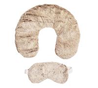 SENSLY, SB84336, Set de Almohadilla para Cuello y Mascarilla Microondas Marrón, Confort Excepcional, Fácil de Usar, Diseño Elegante y Beneficios Terapéuticos