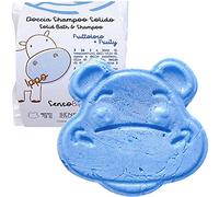 Senso Naturale Champú de Ducha Sólido para Niños con Aceite de Coco, Aceite de Almendras, Almidón de Arroz Ecológico, Vitamina E, Hidrata la Piel y Desenreda el Cabello, Uso Diario, 100% Natural