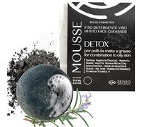 Senso Naturale Limpiador Facial Sólido para Pieles Grasas, Mousse Desmaquillante con Carbón Activo, Romero y Aceites Esenciales de Tea Tree, 100% Natural y Ecológico (Mousse Detox)