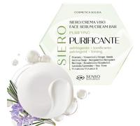 Senso Naturale Suero Facial Sólido Astringente Purificador para Pieles Grasas y Acnéicas, Crema Hidratante Facial con Vitamina E, Mejora el Acné y las Cicatrices, 100% Natural y Vegano