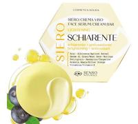Senso Naturale Suero Facial Sólido Iluminador Aclarante 100% Natural, Crema Facial para Pieles Apagadas, Enzimática, Manchas con Vitamina E, Mascarilla de Noche Antioxidante, Vegano y Bio