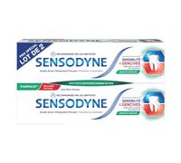 Sensodyne Dentifrice Sensibilité et Gencives, Menthe Fraîche, Traitement Des Dents Sensibles et Gencives, Lot de 2x75 ml