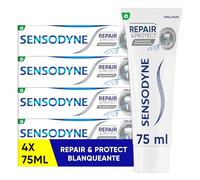 Sensodyne Repair & Protect Blanqueante, Pasta Dentífrica para Dientes Sensibles, Protección y Alivio Frente a Sensibilidad Dental, Pack de 4 x 75 ml