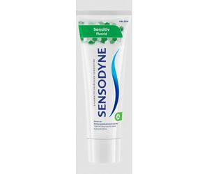 Sensodyne Sensitiv Fluoruro Pasta dentífrica, 75 ml, pasta de dientes diaria para proteger contra caries y dientes sensibles al dolor