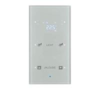 Sensor 2 fases con termostato, configurado, berker TS sensor de hager, aluminio