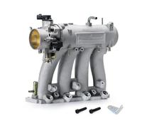 Sensor Acelerador Coche Para 1988-2000 Para CIVIC Para CRX Para DEL SOL Colector Admisión Aluminio D15 D16 D-SERIES Con Cuerpo Acelerador 70 Mm Y TPS(Plata)